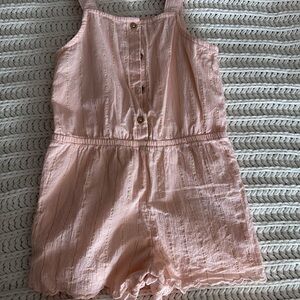 Carter's Light Pink Button-Front Romper